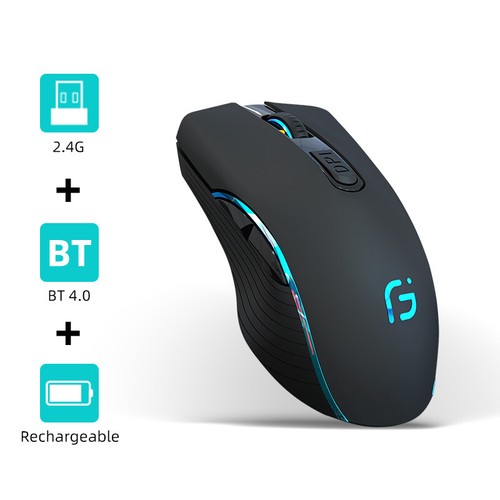 Dual Mode Wireless Bluetooth Mouse Rechargeable Silent Ergonomic for PC Laptops - Picture 2 of 15