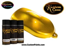 Kustom Canz GOLD CANDY 12 oz AEROSOL CAN KIT Custom Paint, HOK, Autopaint