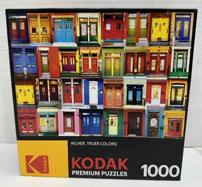 Kodak Premium Colorful Montreal Doors 1000 Piece Jigsaw Puzzle 27in x 20in NEW