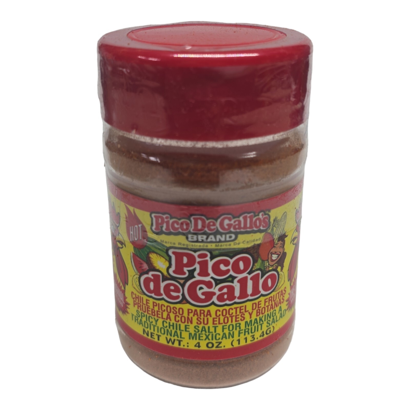 Pico De Gallo, Hot Picy Snack Sazoning Clásico 4 oz Marca El Gallo