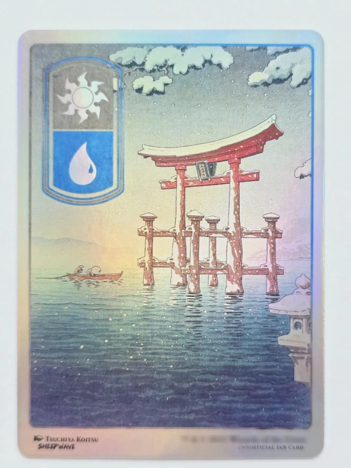 Original Dual Land 05 Set Foil-Altered Art Custom MTG Underground Sea Badlands - Image 3 of 4