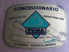 👉LAMA PUMA TARGA IN LATTA LITOGRAFATA, PUBBLICITARIA DEI RASOI E LAME PUMA '50 