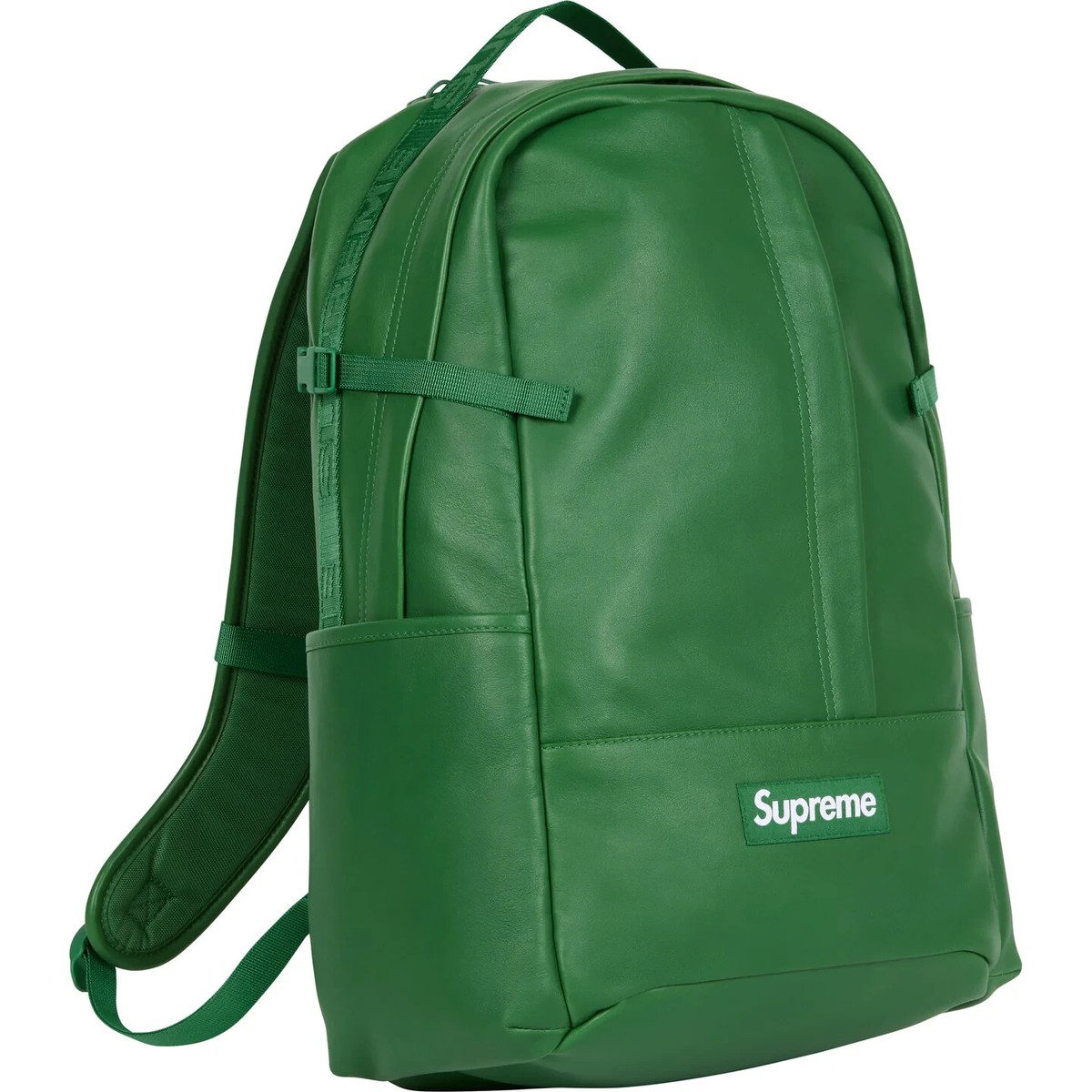 Supreme Leather Backpack Black Brown Green 3colors FW24 New Supreme Leather Backpack Black Brown Green 3colors FW24 New