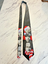 Vintage Men's Neck Tie 1995 Ralph Marlin Three Stooges Christmas Necktie