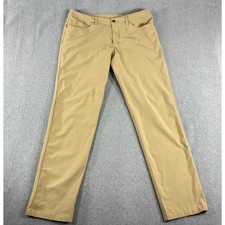 Lululemon ABC 5 Pocket Warpstream Pants Classic Fit Khaki Tan Beige 36 x 32