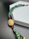Vtg Southwestern 925 Sterling Silver Turquoise / Coral / Chunky Bead Necklace — photo 4