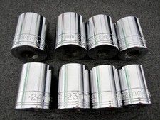 S-k Tools 12 Drive 6pt Metric 8pc Socket Set Sk 21mm To 28mm Made In Usa