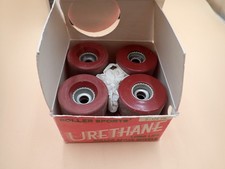 Set of 8 Vintage Urethane Roller Skate Wheels, no bearings, unknown maker