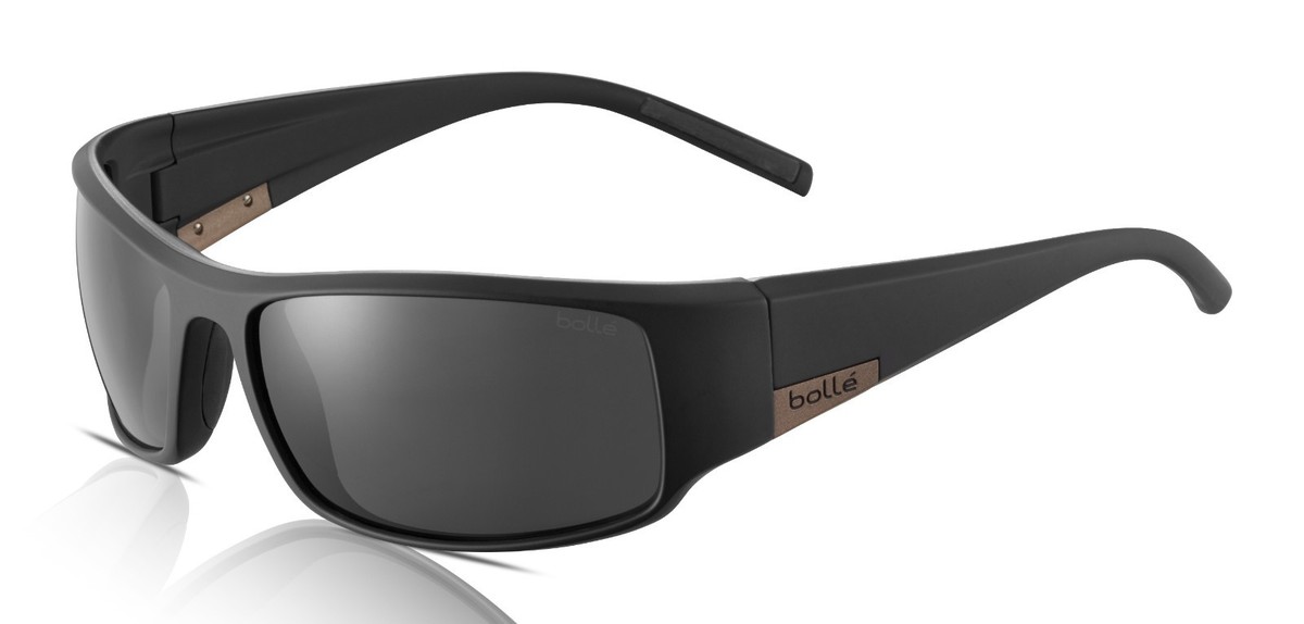 Bolle King 12573 Matte Black Polarized TNS Lens Sunglasses for