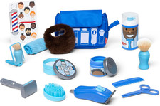 Melissa  Doug Barber Shop Pretend Play Set for Kids 16 Piece   Shaving Toys,
