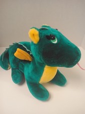 Fun Farm Dakin 1987 Vintage 80s Green Plush  Puff The Magic Dragon  16" Stuffed