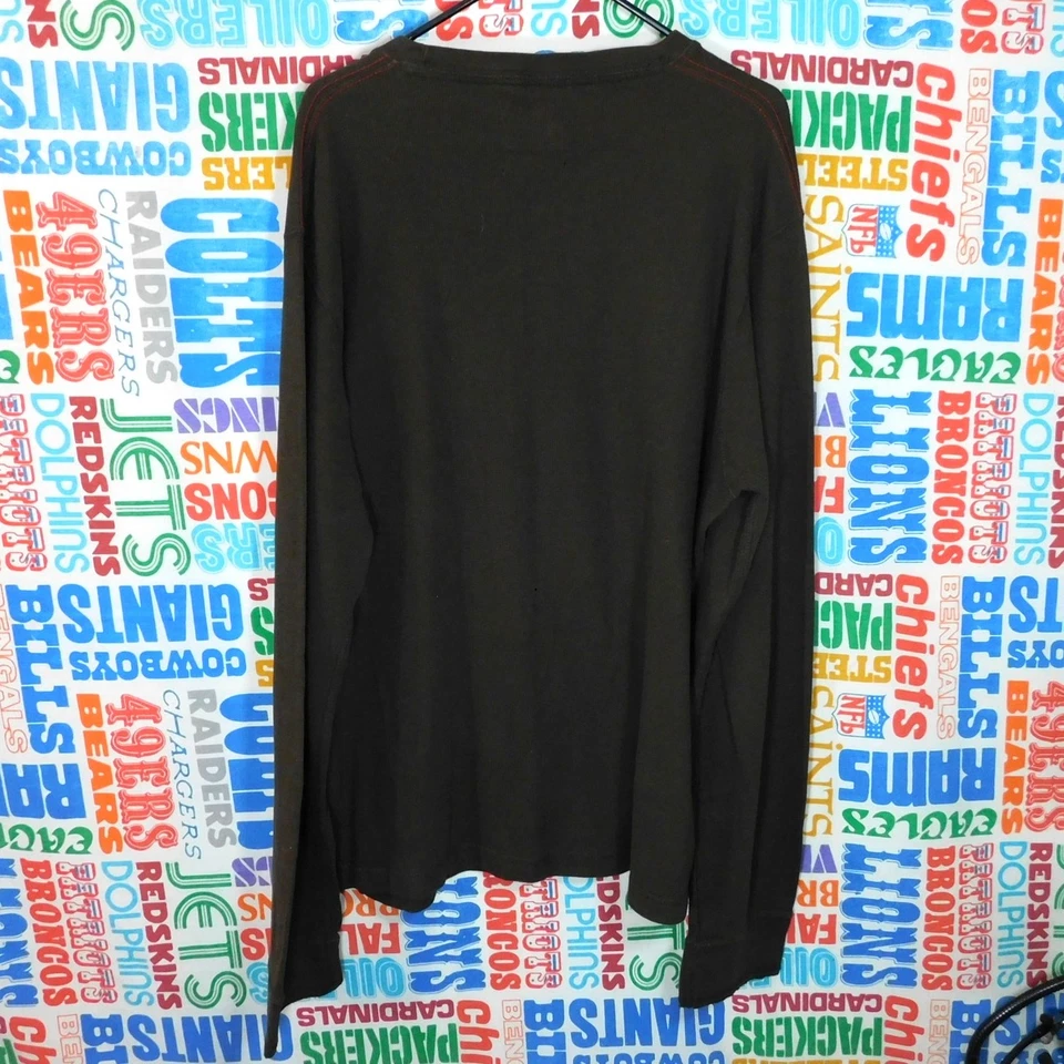 Camisa Marc Ecko NY Tejida Gofre Manga Larga Talla 2XL Ojos de Serpiente Gráfico Marrón Foto 2 de 4