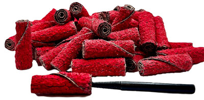 50 Pack 1/2  Diameter X 1-1/2  Length X 1/8  Pilot Hole 40 Grit Ceramic Grain St