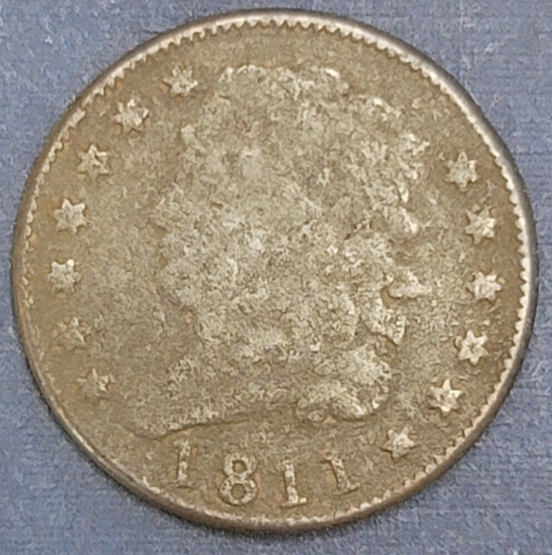 RARE KEY DATE 1811 Half Cent Classic Head Old US Coin Copper 1/2 Liberty