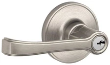 Schlage J54-TOR Torino Single Cylinder Keyed Entry Door Lever Set - Nickel