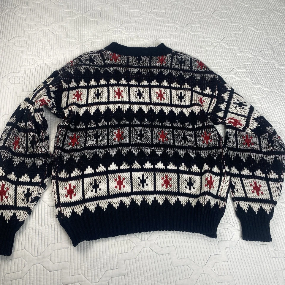 Suéter De Colección Le Tigre Navidad Hombres XL Acrílico Grueso Gran Tamaño Copo de Nieve Foto 2 de 4