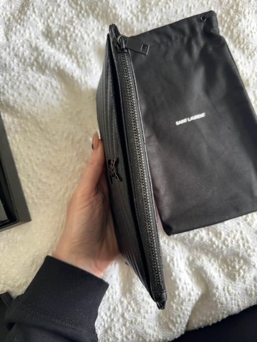 YSL Monogram Bill Pouch Matte Black Hardware - Picture 3 of 5