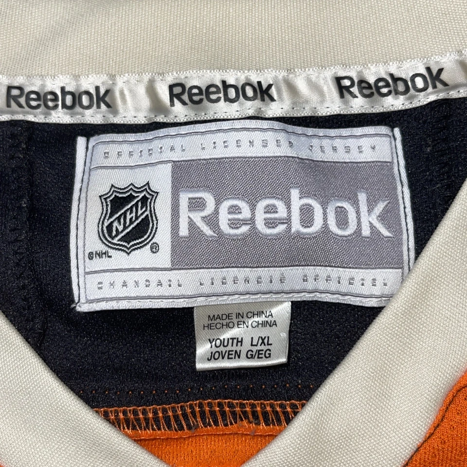 Camiseta deportiva vintage C2005 Scott Hartnell Reebok oficial NHL Philadelphia Flyers #19 Foto 3 de 4