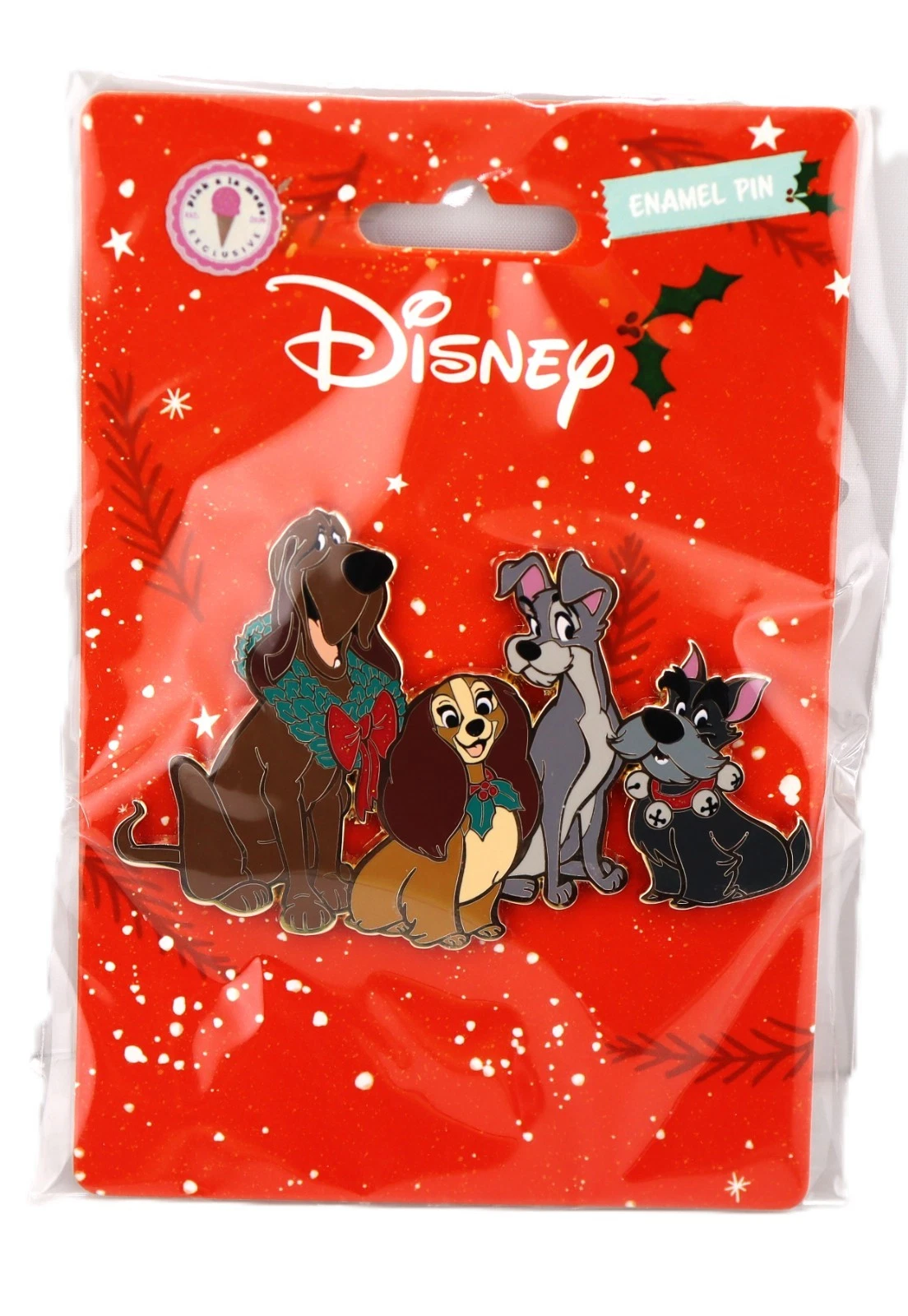 Disney Pin - PALM - Lady and the Tramp - Holiday Dogs - Jumbo