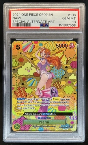 2024 One Piece Emperors in the New World Nami Special Alt Art #OP08-106 PSA 10