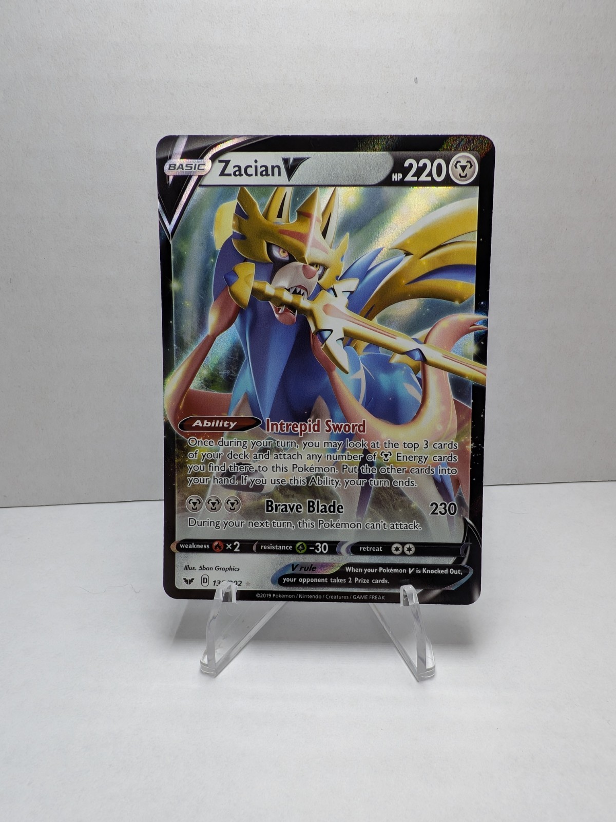 Pokemon - Zacian V - 138/202 - Ultra Rare - Sword & Shield - Base Set - NM