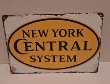 New York Central System Railroad Herald 11-3/4" X 8" Distressed tin sign