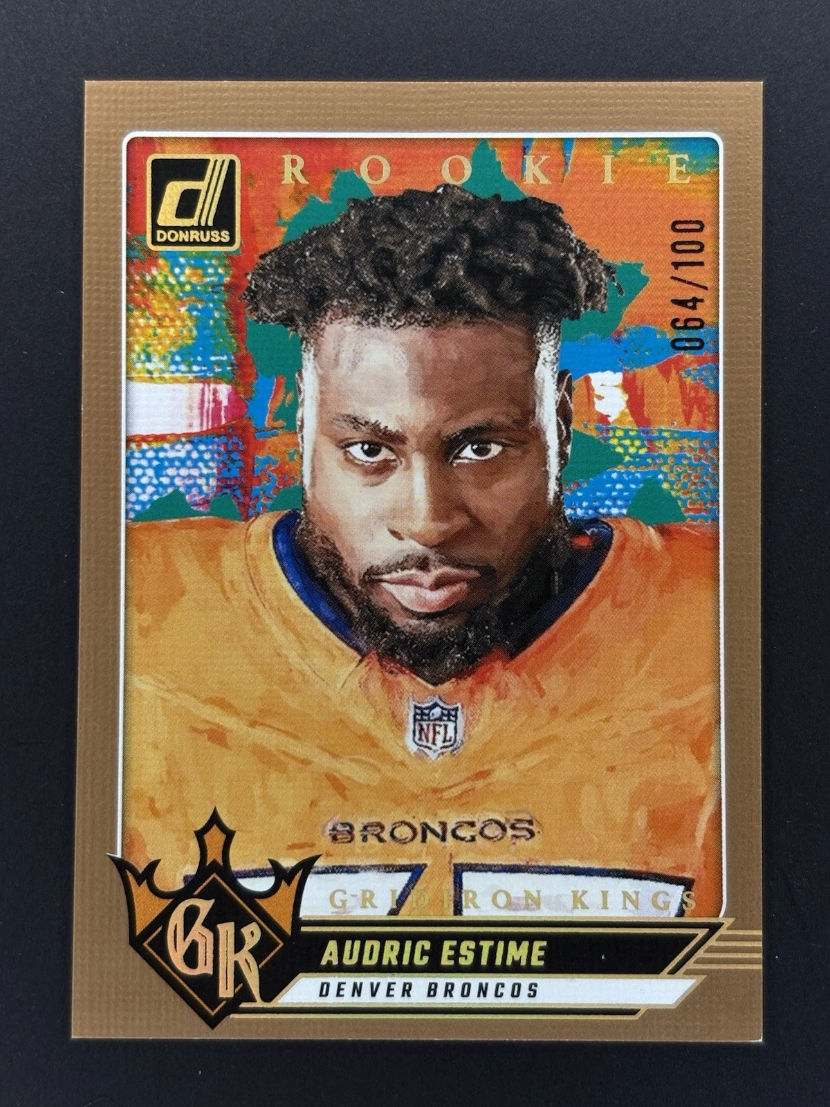 Audric Estime Panini Donruss Rookie Gridiron Kings #12 Studio Series