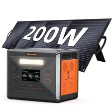 Greenery 2500W Power Station 2304Wh LiFePO4 Battery Solar Generator 4 AC Outlets