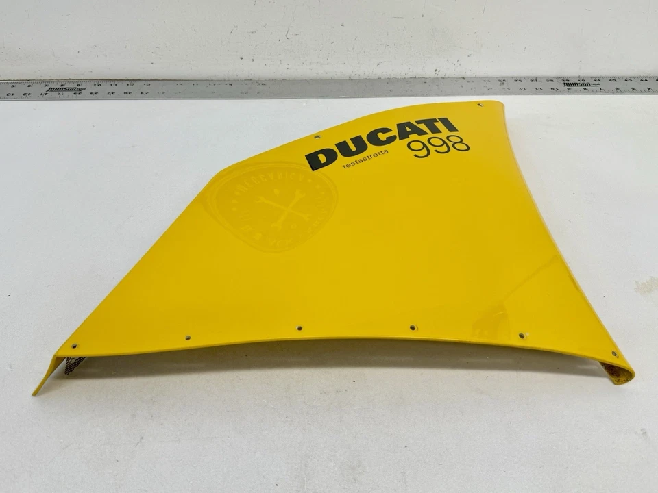 Carenado medio amarillo genuino Ducati 998 748 cubierta derecha 48011221AB necesita pintura Foto 4 de 4