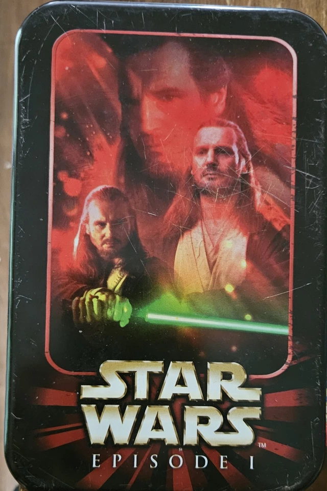 Tarjeta coleccionable 1999 Topps Star Wars: Episodio I Widevision: lote de 60 cartas y lata Foto 3 de 4