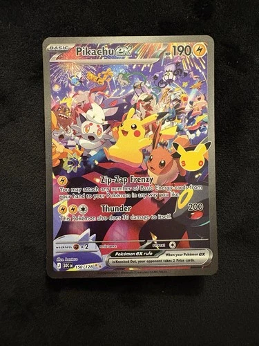 Pikachu ex 150/128 Me: 30th Celebration Holo NM/M