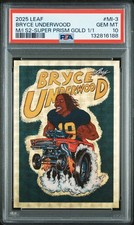 2025 Leaf Metallic Imaginations Bryce Underwood Super Prismatic Gold 1/1 PSA 10