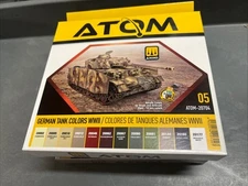 Mig Ammo #20704 ATOM Paint Set - German Tank Colors WW2 (12 Colors)