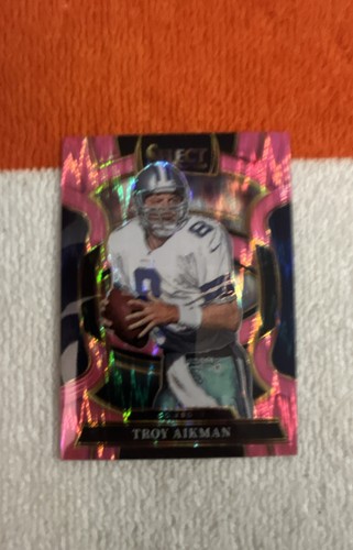 2025 Panini Select - Concourse Troy Aikman #100 Pink Shock Prizm