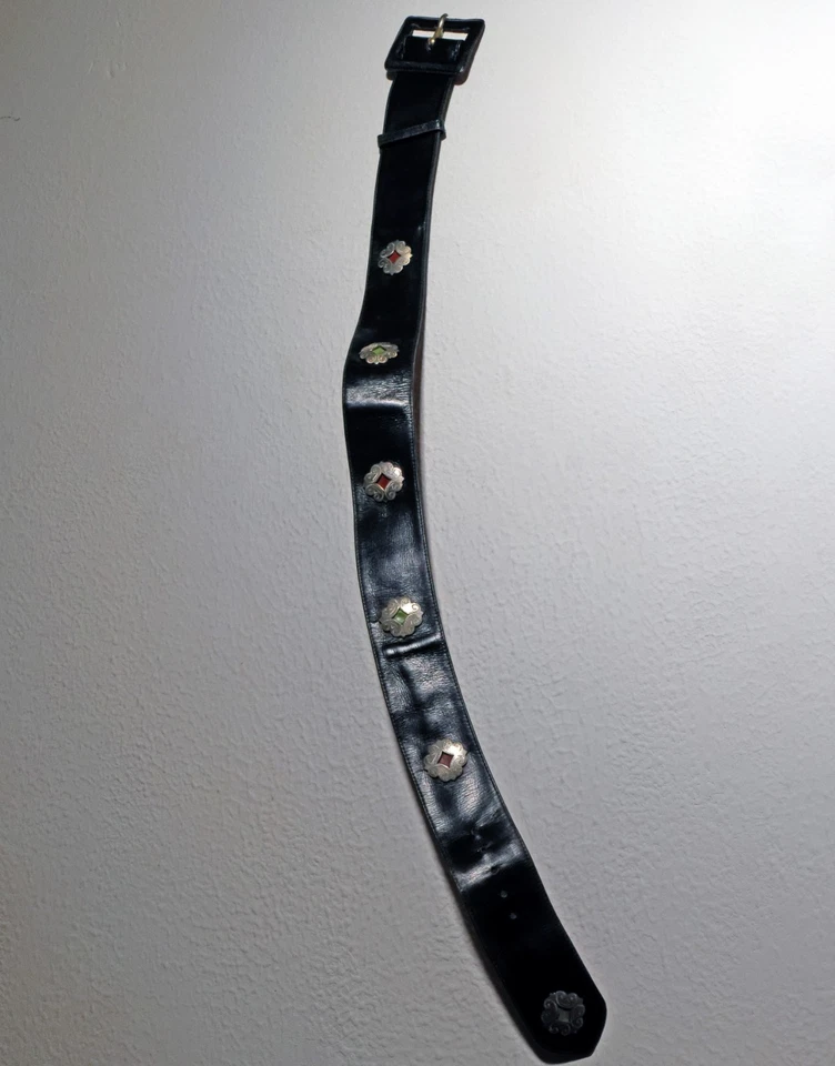 Ceinture cuir noir - Photo 1/2