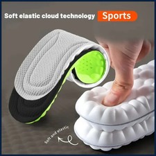 Footwear sports insoles - 4D elastic shock absorption anti-bacterial breathable