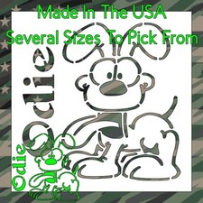 White Plastic Stencil - Cartoon Dog MN22 