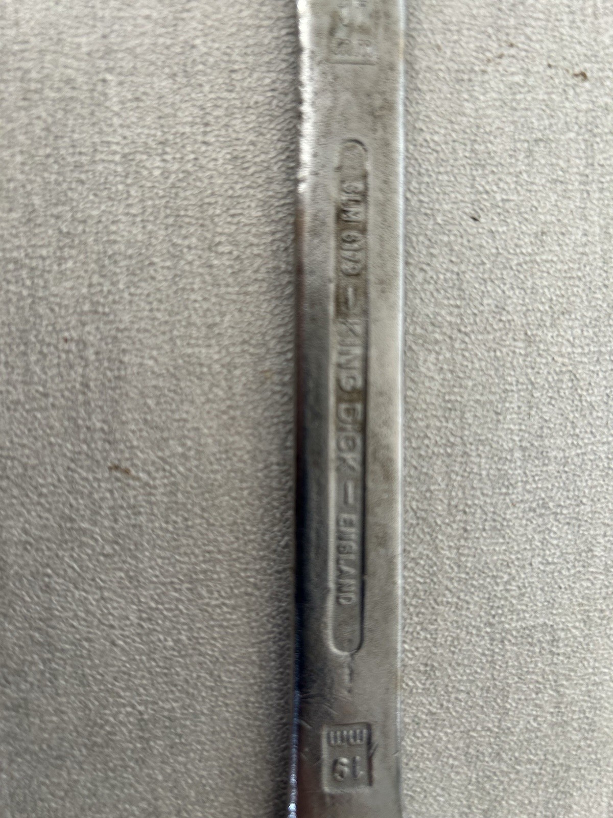 Vintage metric 17mm/18mm open-ended spanner by famous maker KING DICK