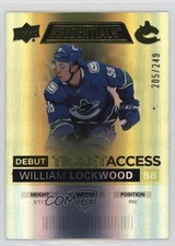 2021-22 Credentials Debut Ticket Access Yellow 205/249 William Lockwood #79 05ja