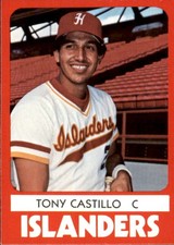 1980 Hawaii Islanders TCMA #21 Tony Castillo James Lick San Jose California Card