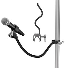 Gooseneck Microphone Stand,19.69" Flexible Adjustable Arm Super Crab Clamp Mi...