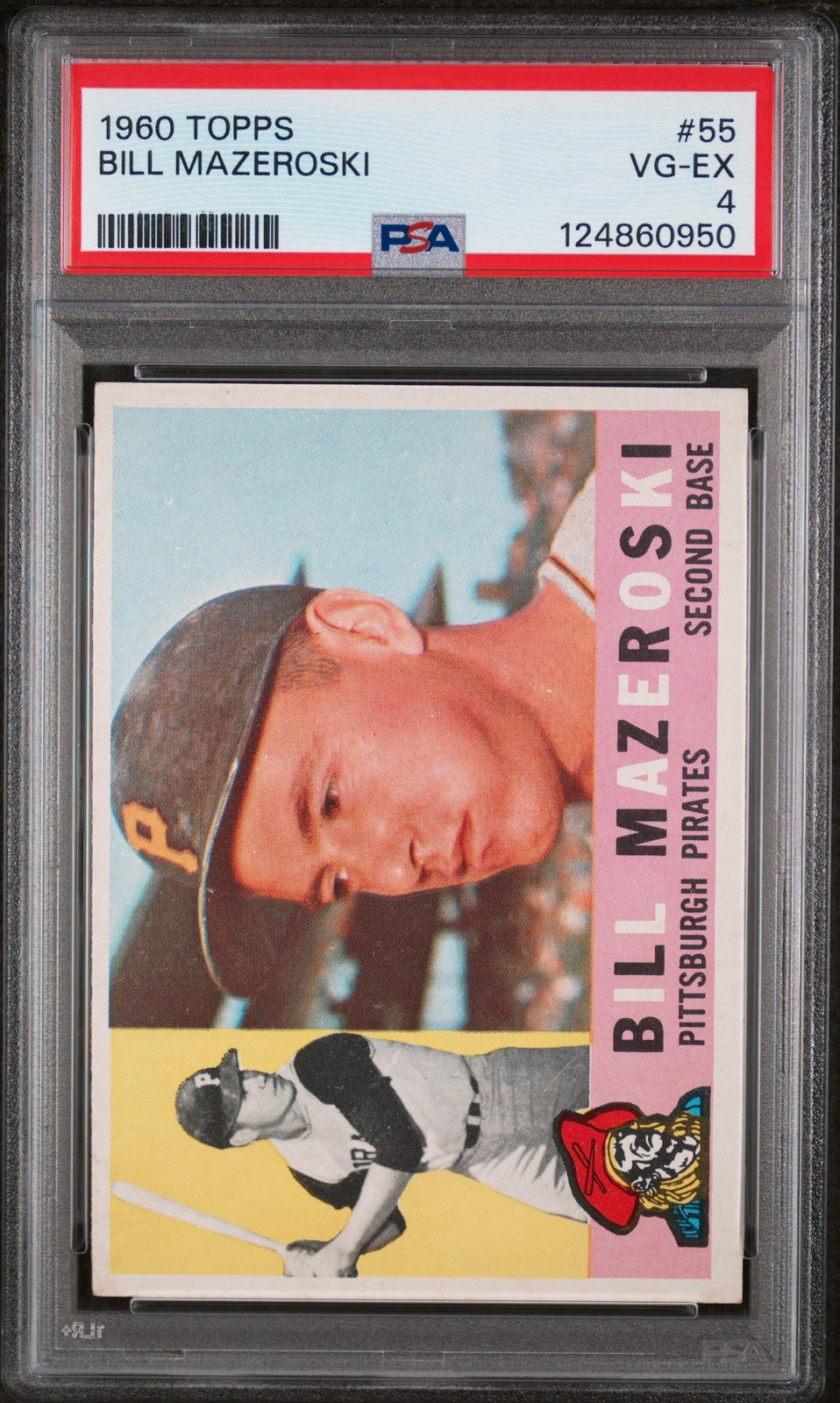 1960 TOPPS #55 BILL MAZEROSKI PSA 4