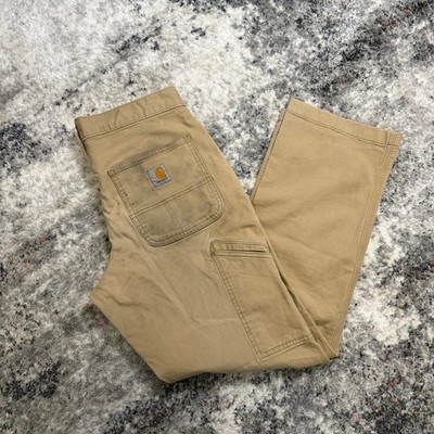 Carhartt Rugged Flex Relaxed Fit Canvas Work Pants Tan 30x30 102291-253 Mens