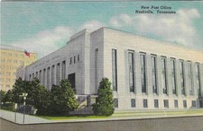 TN NEW Post Office Nashville Tennessee c1934 CURTEICH Linen Postcard