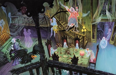 Haunted Mansion Record Sketch Ballroom Poster Paper