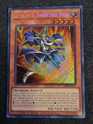 Giltia the D. Knight Soul Spear - LDS3-EN137 - Secret Rare 1st Ed - Near Mint 