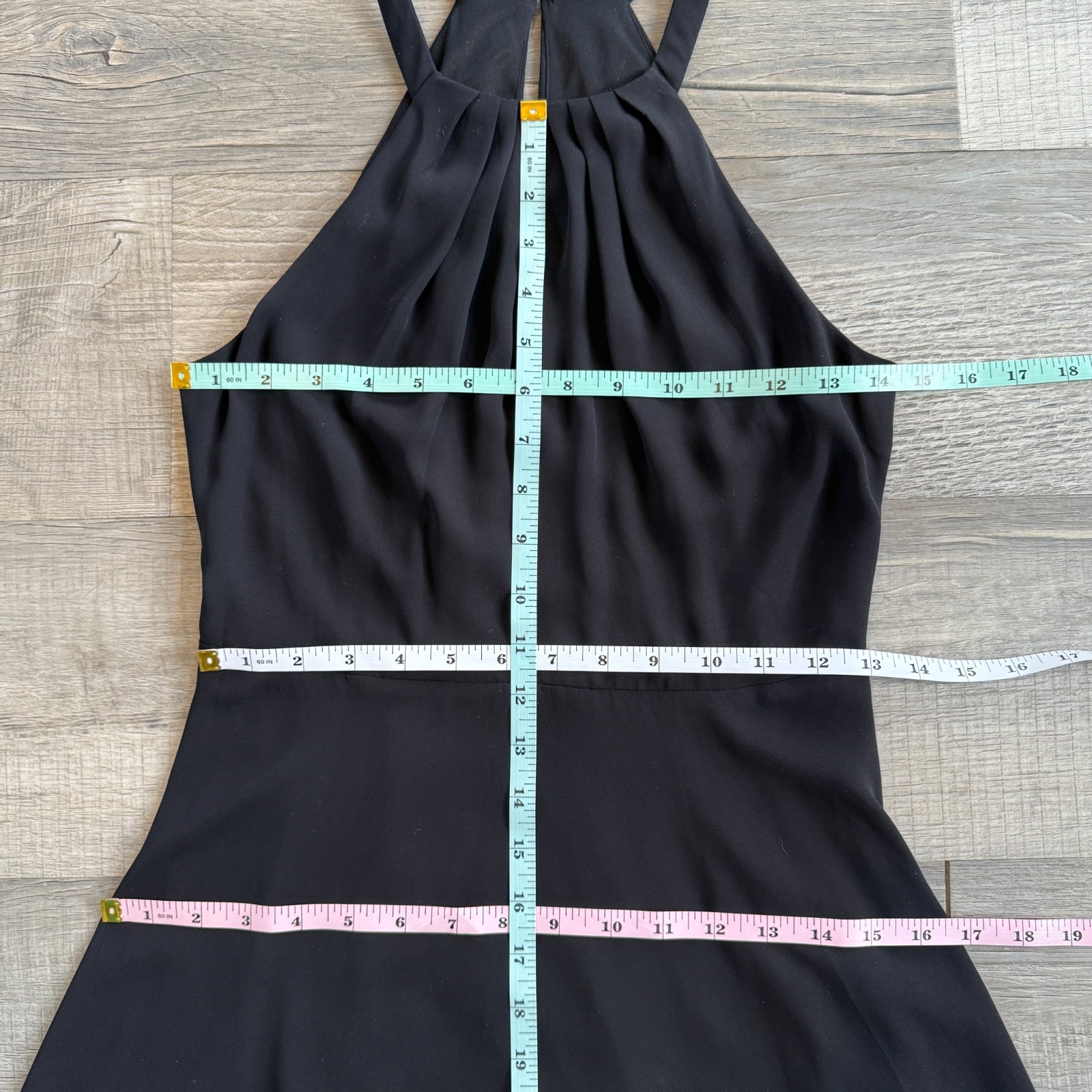 Express Black Fit & Flare Sleeveless Mini Dress with Pleated Details (size 4)