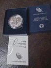 2018 W American Eagle Burnished Uncirculated $1 Silver 1 Oz OGP CoA, West Point