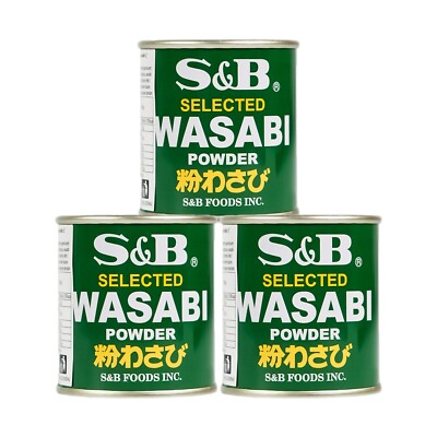 3x30g S&B Wasabipulver für Wasabipaste Sushi Wasabi Powder for Wasabi Paste 