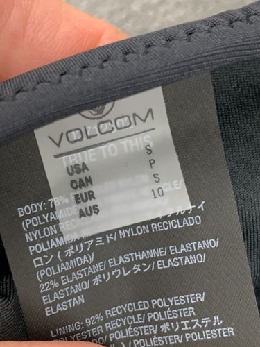 Volcom Simply Solid Bikini Tankini Swimsuit V Bottom Womens size Small Black NWT - Picture 11 of 16